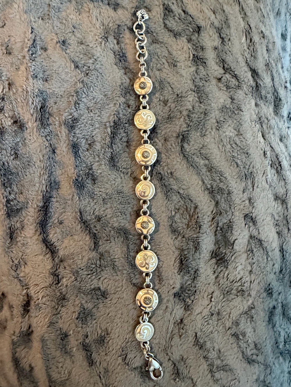 Brighton Silver Tone Decorative Disc Bracelet